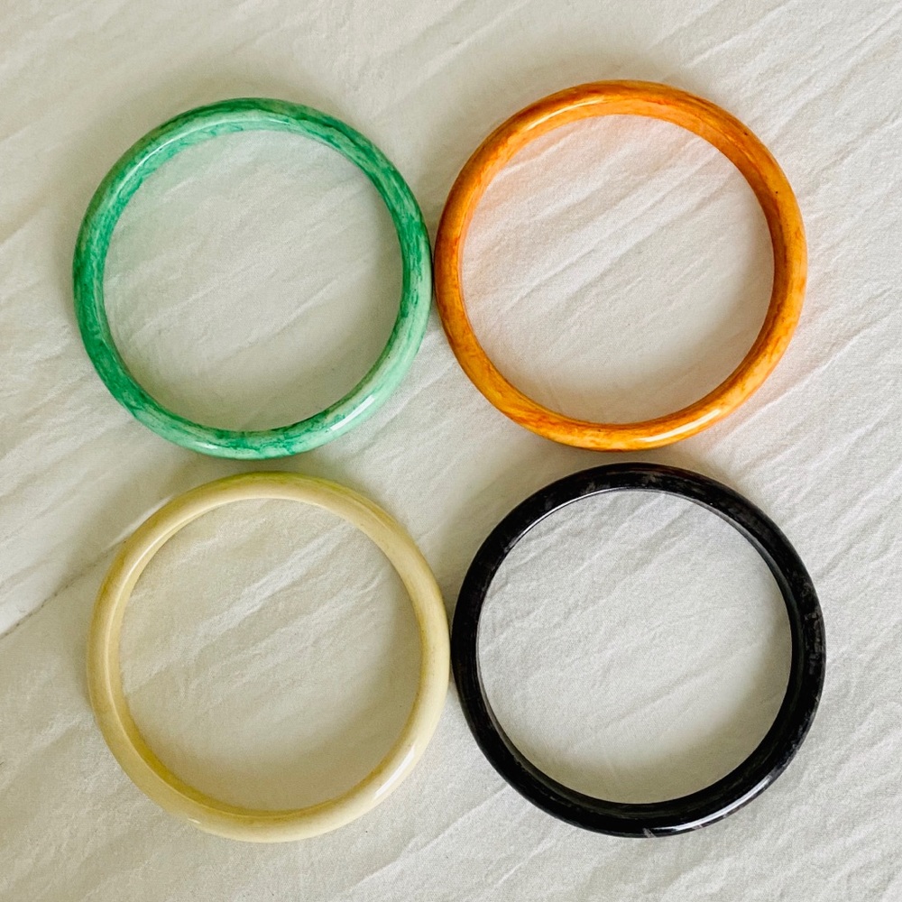 "Marbleized" Stacking Bracelets - Set of 4!!! - Picture 7 of 7